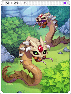 Faceworm Card artwork