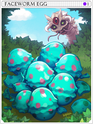 Faceworm Egg Card artwork