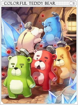 Colorful Teddy Bear Card artwork