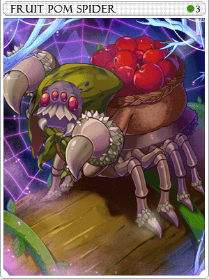 Fruit Pom Spider Card